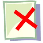 Vector de dibujo de icono del archivo roto PC en color pastel