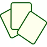 Vector tekening van eenvoudige groene overzicht PC bestandspictogram