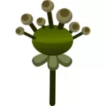 Векторное изображение цветка декоративных зеленых поддельные
