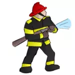 Brandweerman vector tekening