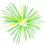 Yeşil fireworks vektör görüntü