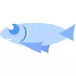 Sininen sarjakuva kala vektori ClipArt