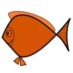 Orange skissert fisk