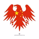 Bandeira chinesa dentro forma de águia