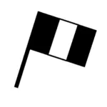 Black and white flag vector image