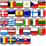 גלריית דגלי אירופה וקטור pack