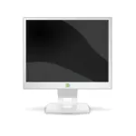 Hvit flatskjerm LCD skjermen vektor image