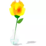 Enkelt gule rose