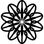 Floral schwarz-Symbol
