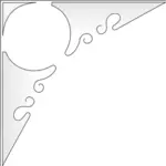 Vektor-Illustration der linken oberen Ecke Polka