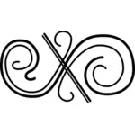 Flourish horizontal decoration vector clip art