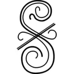 Flourish vertical decoration vector image