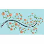 Illustrazione vettoriale di ramo fiorito
