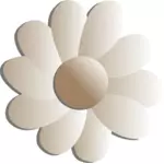 Vektor Klipart květu bledé odstíny hnědé