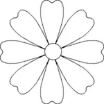 白いデイジーの花びらベクトル イラスト