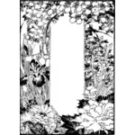 Flower frame vector image