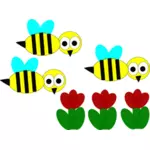 फूल और मधुमक्खियों का