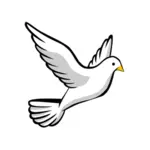 Vector image of a flying dove