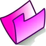 Vetor desenho do ícone de pasta PC rosa