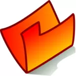 Vektorgrafiken von orange PC-Ordner-Symbol