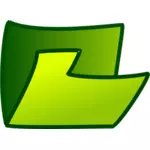 Imagine vectorială a verde îndoit pliant icon