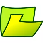 Vektorové ilustrace z ruky nakreslené zelenou ikonou složky
