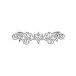 Vector clip art of decorative wing style fondo
