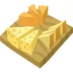 التوضيح ناقلات من طبق الجبن تخدم