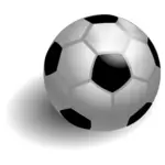 Ballon de soccer avec dessin vectoriel d'ombre