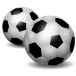 Clipart vetorial de bolas de futebol