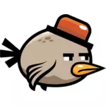 Sad bird with hat