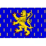 Franche-Comté comte region flag vector clip art