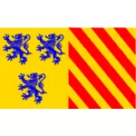 वैकल्पिक Limousin क्षेत्र ध्वज वेक्टर छवि