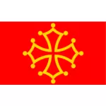 Midi-Pyreneeën regio vlag vector afbeelding
