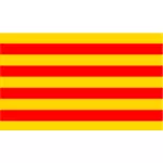 Roussillon-regionen flagga vektor ritning