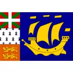 Bandiera di Saint Pierre e Miquelon regione vector ClipArt