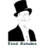 Disegno del ritratto di Fred Astaire vettoriale