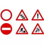 Verkehrszeichen Symbole Vektorgrafiken