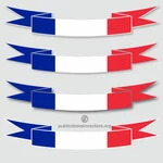 Fitas com bandeira francesa