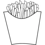 French fries line art vector graphics