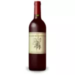 Bordeaux rød vinflaske vektortegning
