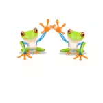 Colorful frogs
