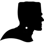 Frankenstein Seite Profil Silhouette Vektor-Bild