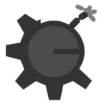 Gear settings icon vector clip art