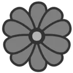 Colore grigio icona fiore