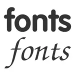 Fonts icon vector clip art