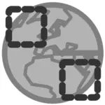 Globe Earth-Verbindungssymbol