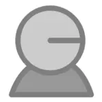 Emoticon grey icon clip art