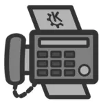 ClipArt vettoriale dell'icona fax