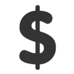 Simbolul dolar pictograma bani